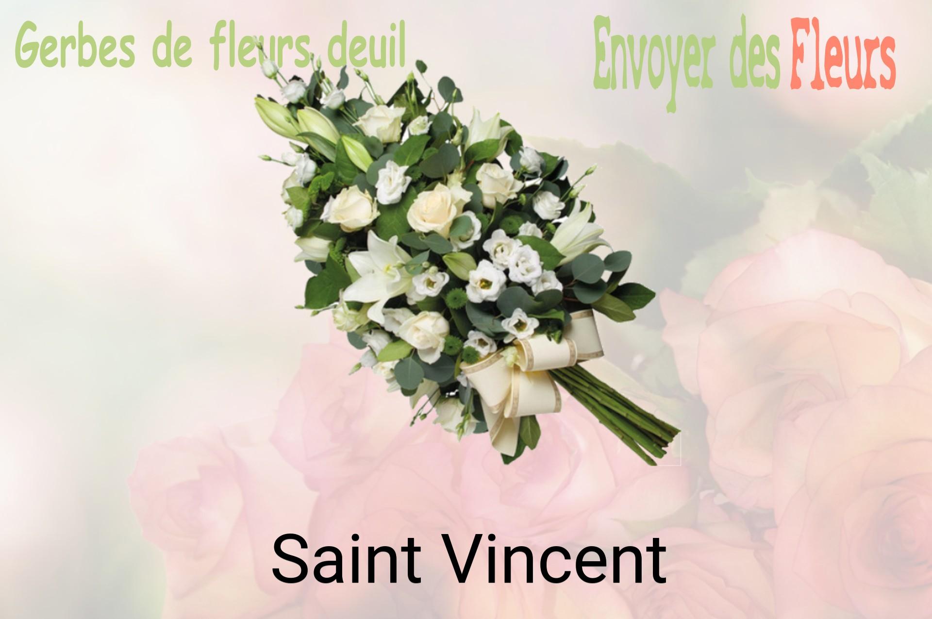 Gerbe de fleurs de deuil livrée à Saint-Vincent